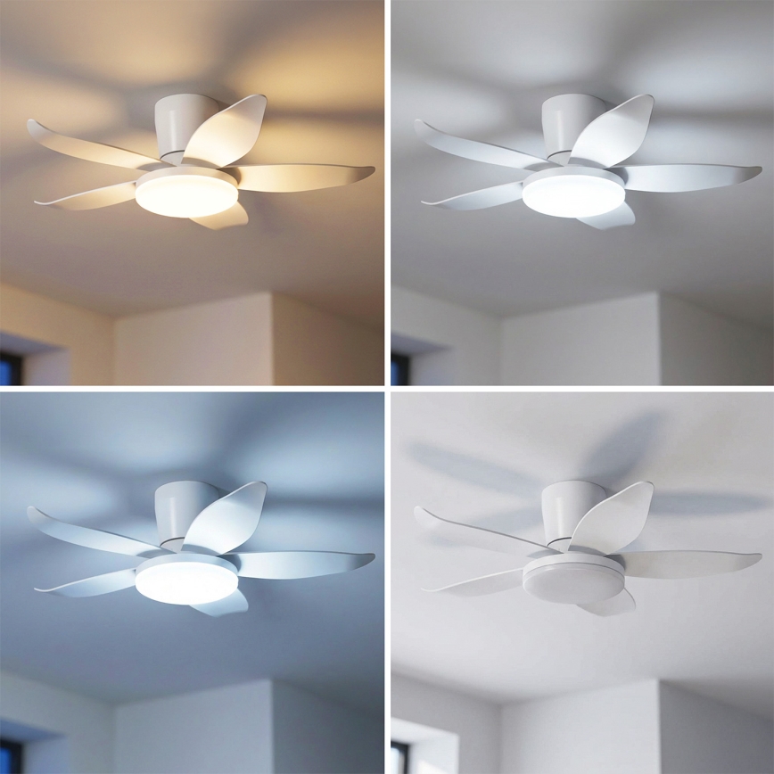 Brilagi - Stropni LED ventilator s mogućnošću prigušivanja LED/32W/230V 3000–6500K Ø95 cm bijela + daljinski upravljač