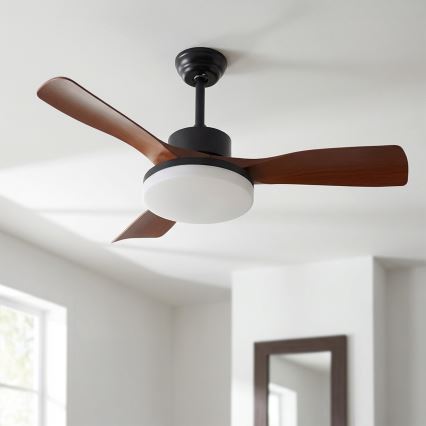 Brilagi - LED prigušivi stropni ventilator LED/34W/230V 3000-6500K Ø 106 cm crna/smeđa + daljinsko upravljanje