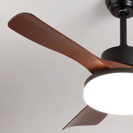 Brilagi - LED prigušivi stropni ventilator LED/34W/230V 3000-6500K Ø 106 cm crna/smeđa + daljinsko upravljanje