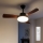 Brilagi - LED prigušivi stropni ventilator LED/34W/230V 3000-6500K Ø 106 cm crna/smeđa + daljinsko upravljanje