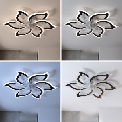 Brilagi - LED stropni ventilator s mogućnošću prigušivanja LED/34W/230V 3000-6500K Ø 83 cm crni + daljinski upravljač