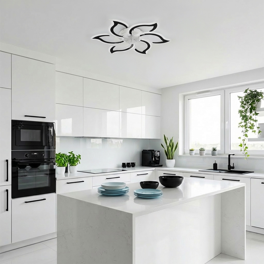 Brilagi - LED stropni ventilator s mogućnošću prigušivanja LED/34W/230V 3000-6500K Ø 83 cm crni + daljinski upravljač