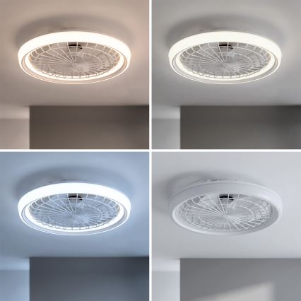 Brilagi - prigušivi LED stropni ventilator, 40 W, 230 V, 3000–6500 K, promjer 48 cm, bijela, s daljinskim upravljačem