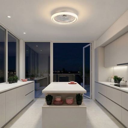 Brilagi - prigušivi LED stropni ventilator, 40 W, 230 V, 3000–6500 K, promjer 48 cm, bijela, s daljinskim upravljačem