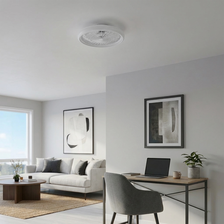 Brilagi - prigušivi LED stropni ventilator, 40 W, 230 V, 3000–6500 K, promjer 48 cm, bijela, s daljinskim upravljačem