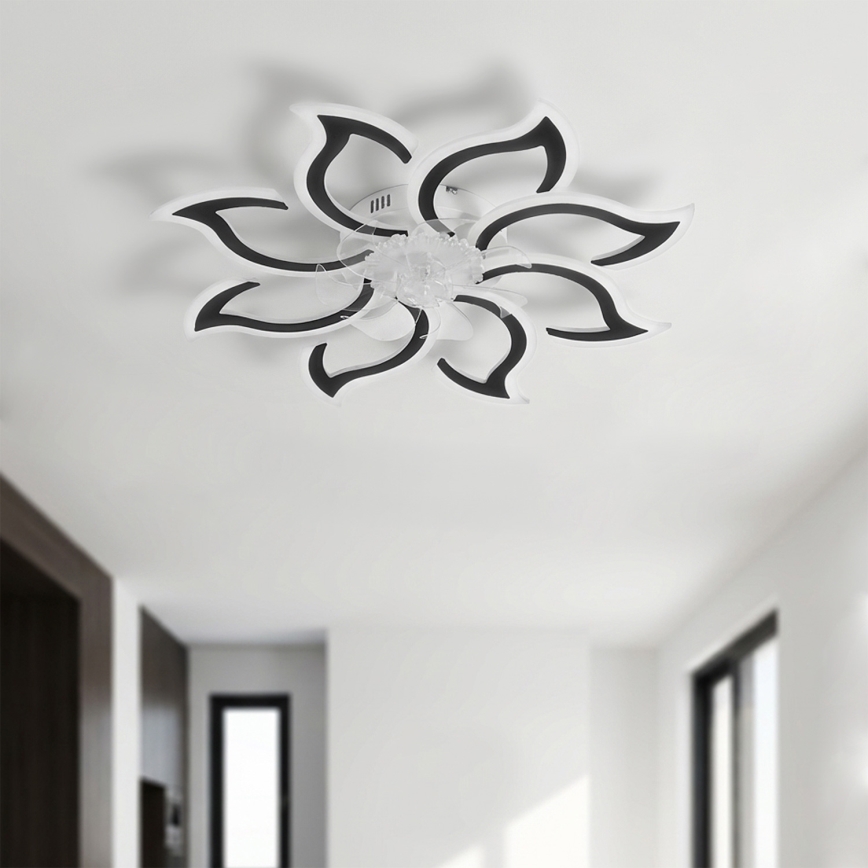 Brilagi - LED stropni ventilator s prigušivanjem LED/44W/230V 3000-6500K promjer 90 cm crni + daljinski upravljač