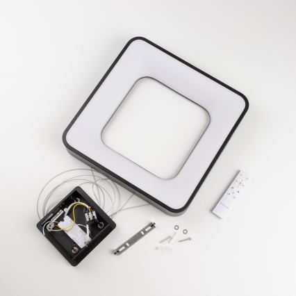 Brilagi - prigušivi LED luster na sajli FALCON II LED/80W/230V 3000-6500K 40x40 cm crni + daljinski upravljač