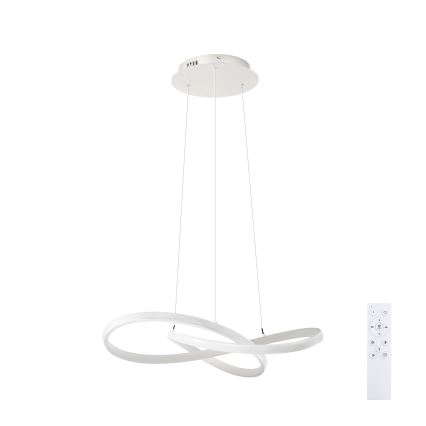 Brilagi - LED prigušivi luster na sajli INFINITY LED/55W/230V 3000-6000K 50x50 cm bijela + daljinski upravljač