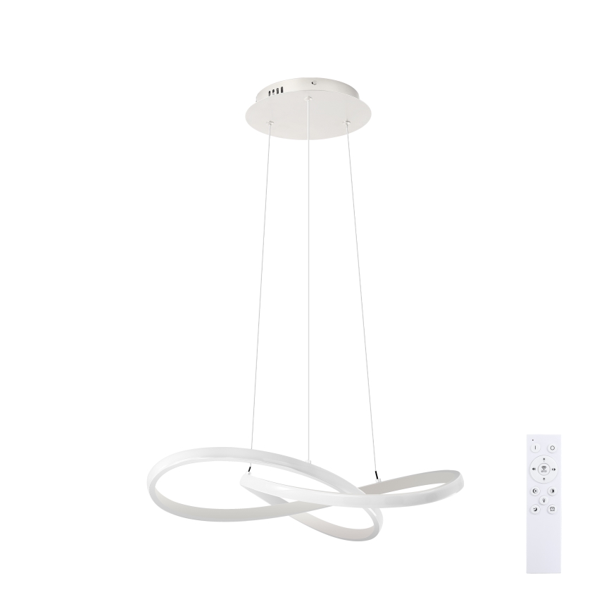 Brilagi - LED prigušivi luster na sajli INFINITY LED/55W/230V 3000-6000K 50x50 cm bijela + daljinski upravljač