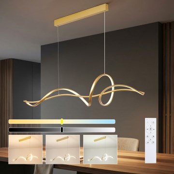 Brilagi - LED prigušivi viseći luster na sajli SIGNATURE LED/55W/230V 3000-6000K 120x23 cm zlatna + daljinski upravljač