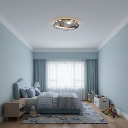 Brilagi - prigušivo LED dječje stropno svjetlo ASTRO LED/68W/230V 3000-6000K promjera 49 cm + daljinski upravljač