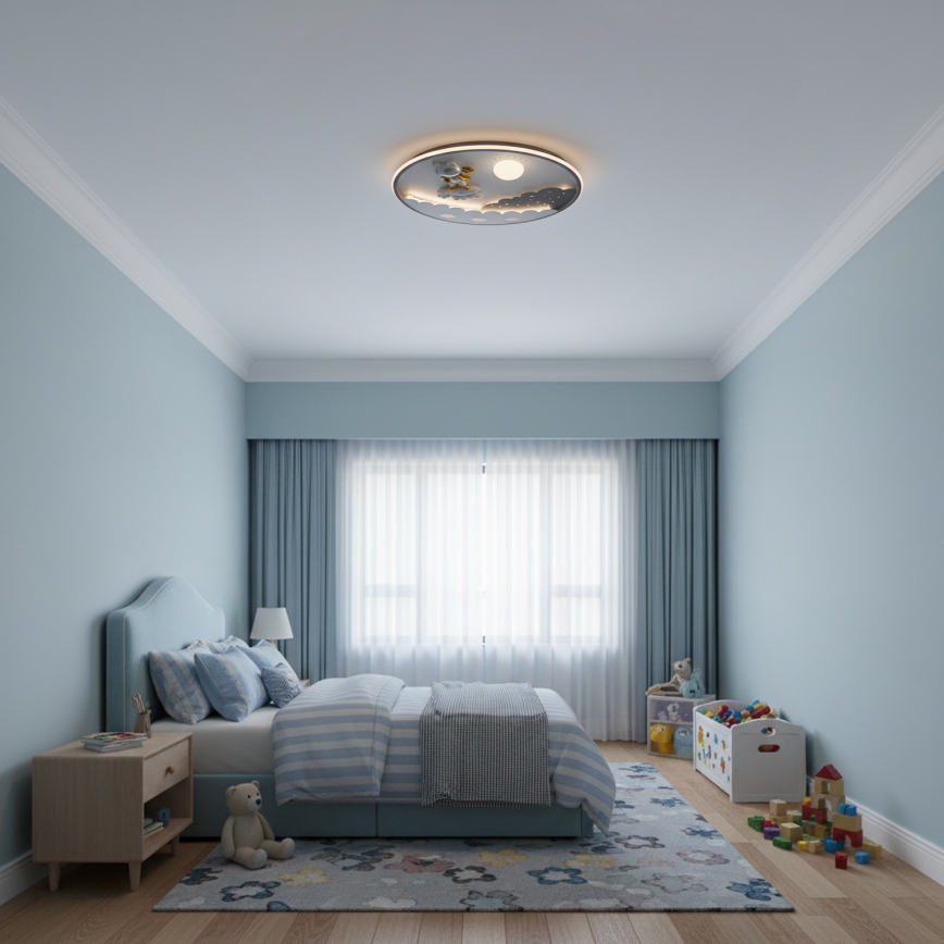 Brilagi - prigušivo LED dječje stropno svjetlo ASTRO LED/68W/230V 3000-6000K promjera 49 cm + daljinski upravljač