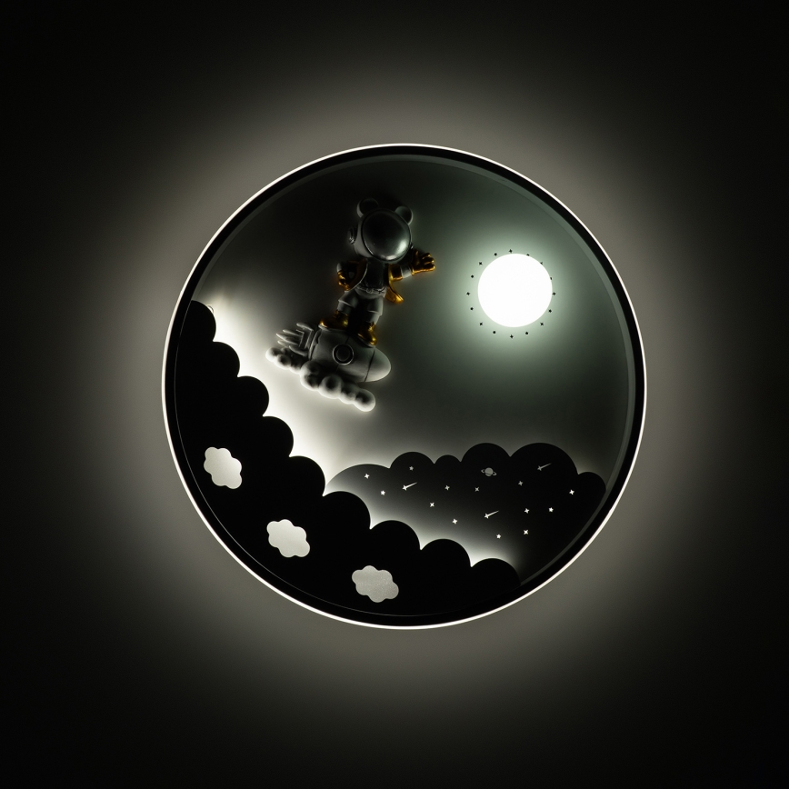 Brilagi - prigušivo LED dječje stropno svjetlo ASTRO LED/68W/230V 3000-6000K promjera 49 cm + daljinski upravljač