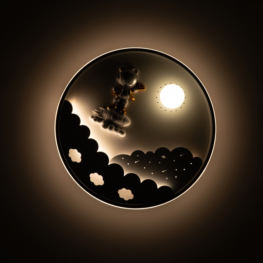 Brilagi - prigušivo LED dječje stropno svjetlo ASTRO LED/68W/230V 3000-6000K promjera 49 cm + daljinski upravljač