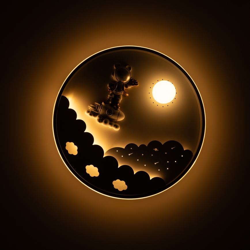 Brilagi - prigušivo LED dječje stropno svjetlo ASTRO LED/68W/230V 3000-6000K promjera 49 cm + daljinski upravljač