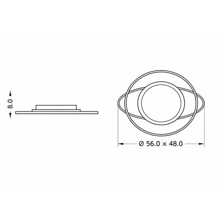 Brilagi - LED Prigušivo dječje stropno svjetlo ASTRO LED/68W/230V 3000-6000K + daljinski upravljač