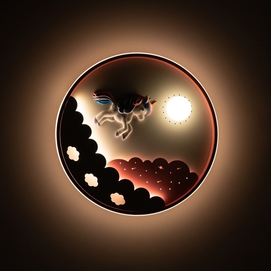 Brilagi - LED dječje stropno svjetlo s mogućnošću prigušivanja UNICORN LED/68W/230V 3000-6000K Ø 49 cm + daljinski upravljač