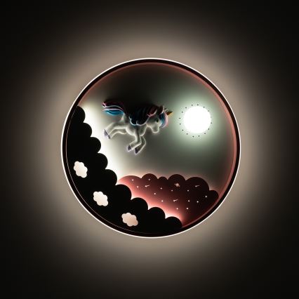 Brilagi - LED dječje stropno svjetlo s mogućnošću prigušivanja UNICORN LED/68W/230V 3000-6000K Ø 49 cm + daljinski upravljač