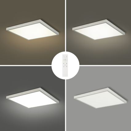 Brilagi - LED prigušivo stropno svjetlo za kupaonicu FRAME SMART LED/50W/230V 60x60 cm 3000-6000K IP44 srebrna + daljinski upravljač