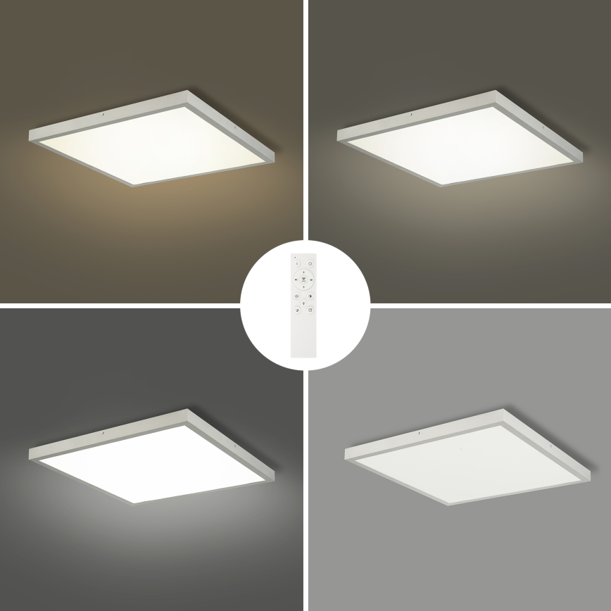 Brilagi - LED prigušivo stropno svjetlo za kupaonicu FRAME SMART LED/50W/230V 60x60 cm 3000-6000K IP44 srebrna + daljinski upravljač