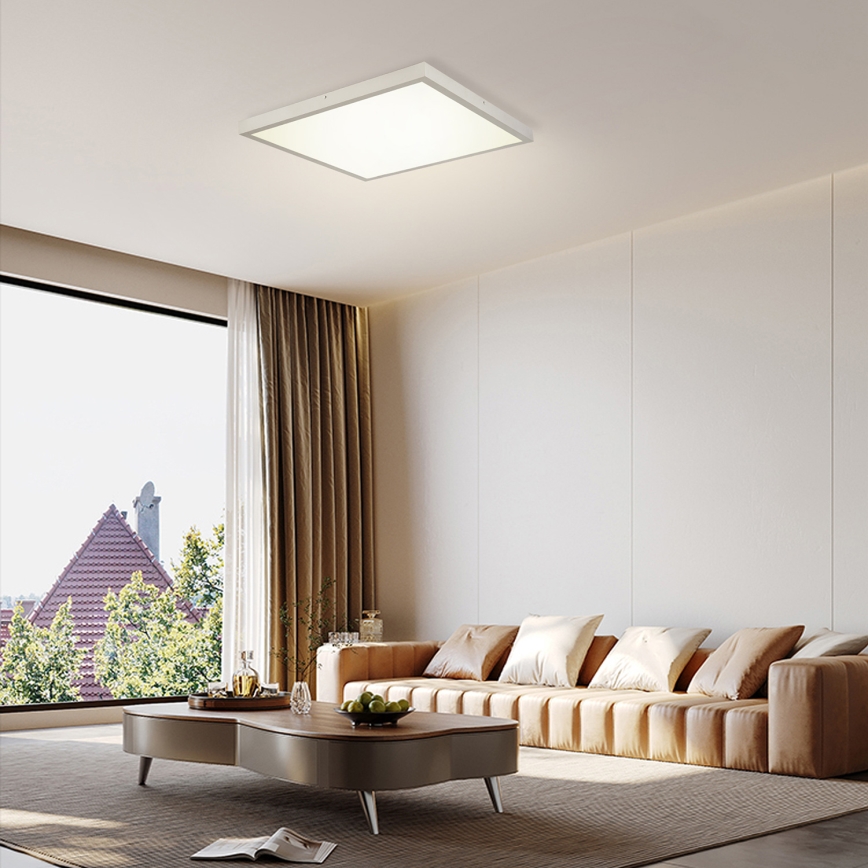 Brilagi - LED prigušivo stropno svjetlo za kupaonicu FRAME SMART LED/50W/230V 60x60 cm 3000-6000K IP44 srebrna + daljinski upravljač