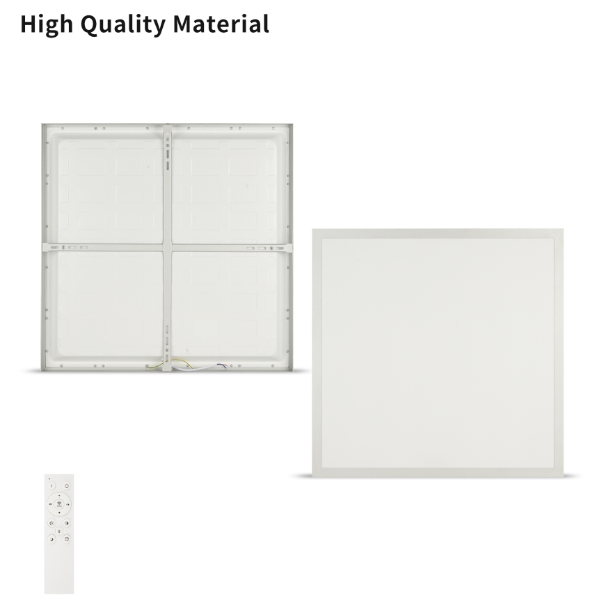 Brilagi - LED prigušivo stropno svjetlo za kupaonicu FRAME SMART LED/50W/230V 60x60 cm 3000-6000K IP44 srebrna + daljinski upravljač