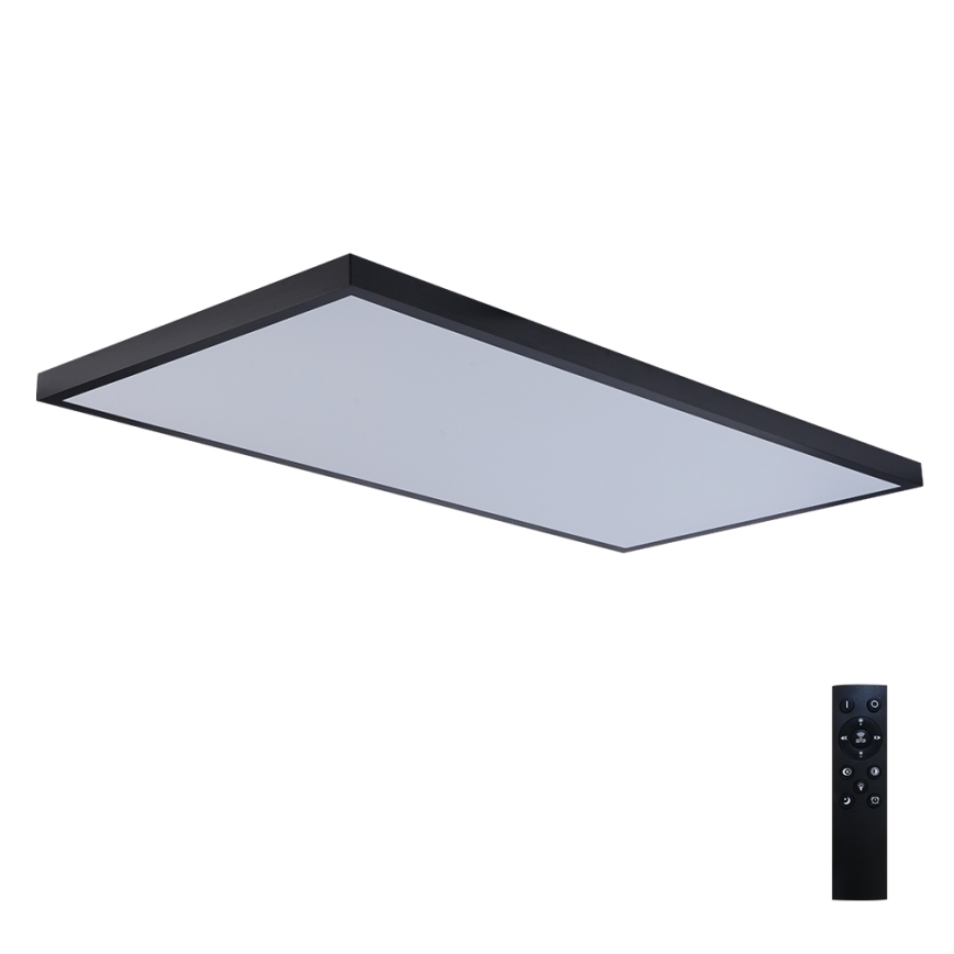 Brilagi - LED prigušivo stropno svjetlo za kupaonicu FRAME SMART LED/96W/230V 120x60 cm 3000-6000K IP44 crna + daljinski upravljač