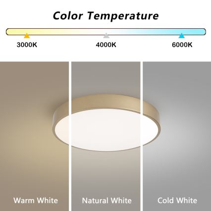 Brilagi - prigušiva stropna LED svjetiljka POOL SMART LED/48W/230V 3000-6000K promjer 40 cm Wi-Fi Tuya zlatna + daljinski upravljač