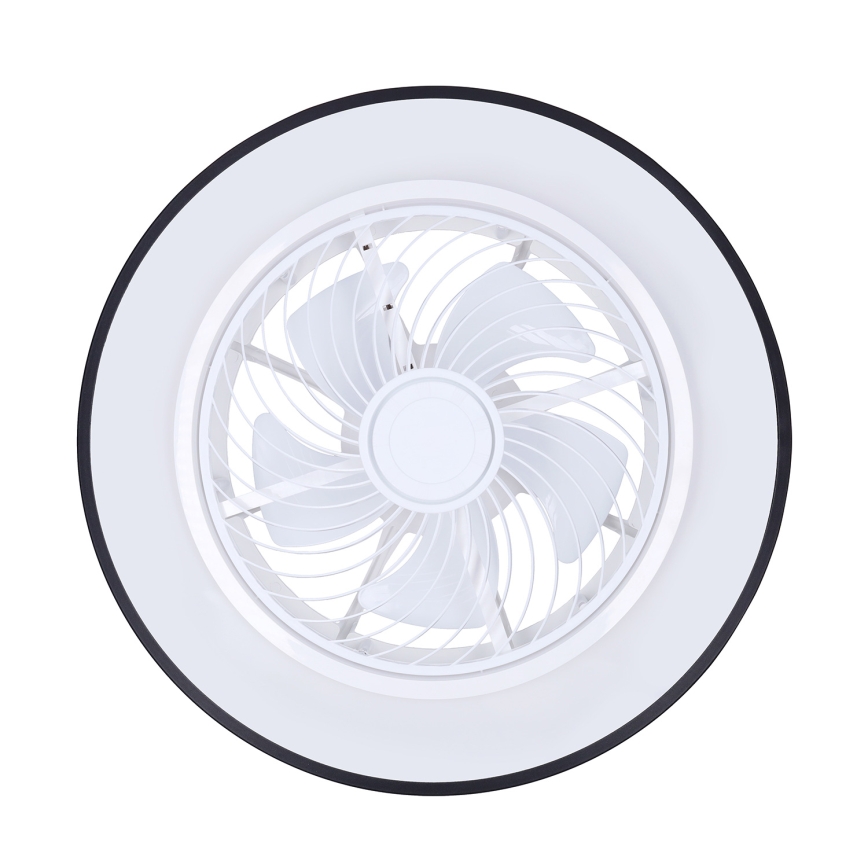 Brilagi - LED prigušivo stropno svjetlo s ventilatorom LED/30W/230V 3000-6500K Ø 50 cm crno + daljinski upravljač