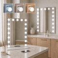 BRILAGI - LED Prigušivo make-up ogledalo HOLLYWOOD LED/15W/230V CCT + 2x USB 55x77 cm bijela