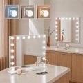 BRILAGI - LED prigušivo ogledalo za šminkanje HOLLYWOOD LED/15W/230V CCT + 2x USB 60x50 cm bijela