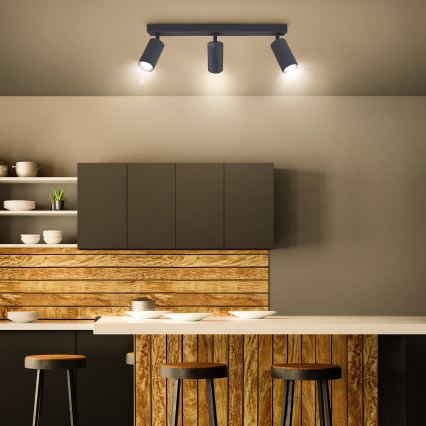 Brilagi - LED RGBW prigušiva ugradna svjetiljka SELE 3xGU10/4,8W/230V 3000K antracitna + daljinski upravljač