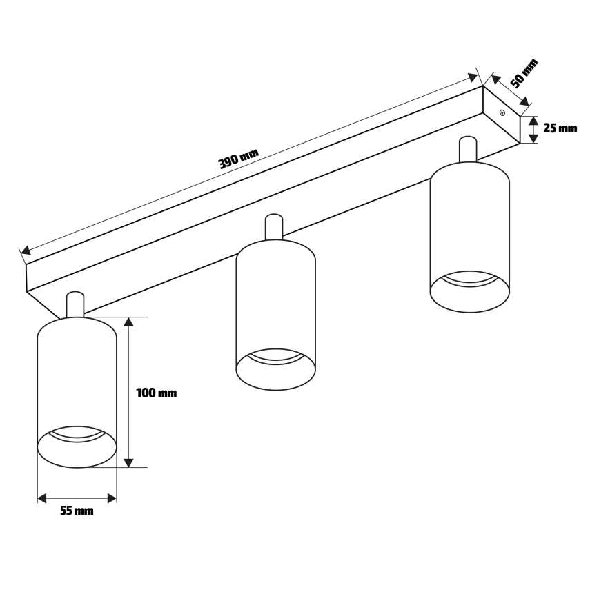Brilagi - LED prigušivo točkasto svjetlo SELE 3xGU10/6,5W/230V 2700-6500K antracit