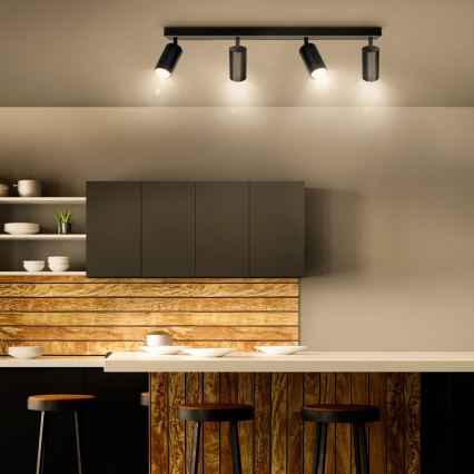 Brilagi - LED Prigušivo spot svjetlo SELE 4xGU10/6,5W/230V 2700-6500K crna/zlatna