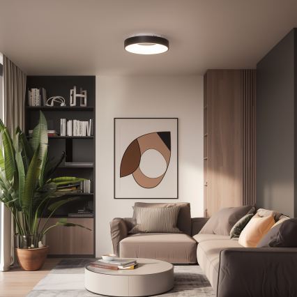 Brilagi - Prigušivo LED stropno svjetlo FALCON II LED/67W/230V 3000-6500K Ø 40 cm crna + daljinski upravljač