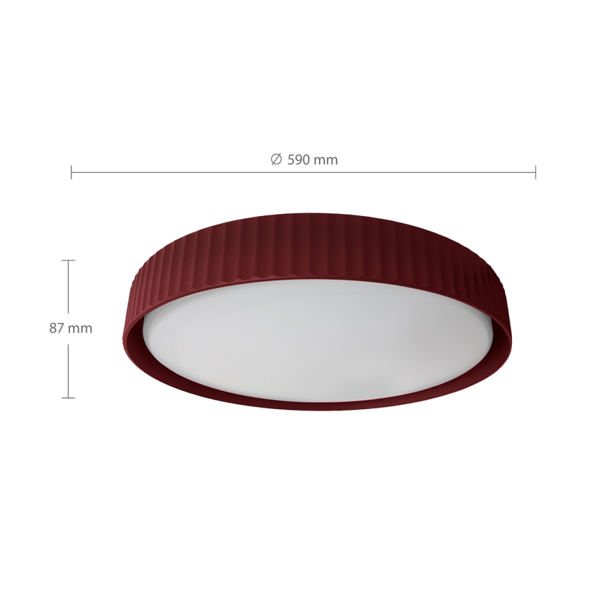 Brilagi - LED stropna svjetiljka LUCIA s mogućnošću prigušivanja LED/60W/230V 3000-6500K Ø 59 cm crvena + s daljinskim upravljačem