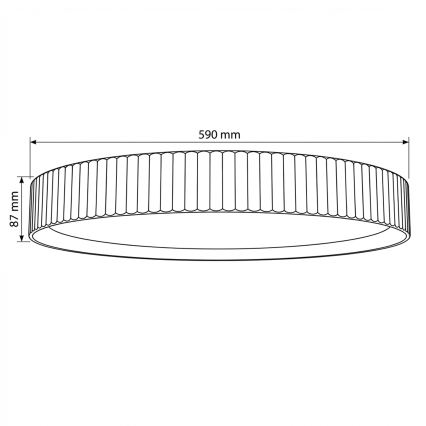 Brilagi - LED stropna svjetiljka LUCIA s mogućnošću prigušivanja LED/60W/230V 3000-6500K Ø 59 cm crvena + s daljinskim upravljačem