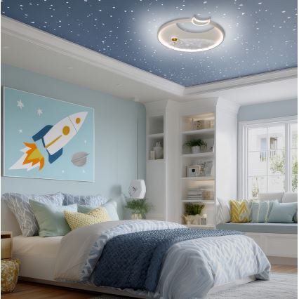 Brilagi - LED prigušivo dječje stropno svjetlo ASTRO LED/20W/230V Ø 50 cm 3000-6000K motiv astronauta + daljinski upravljač