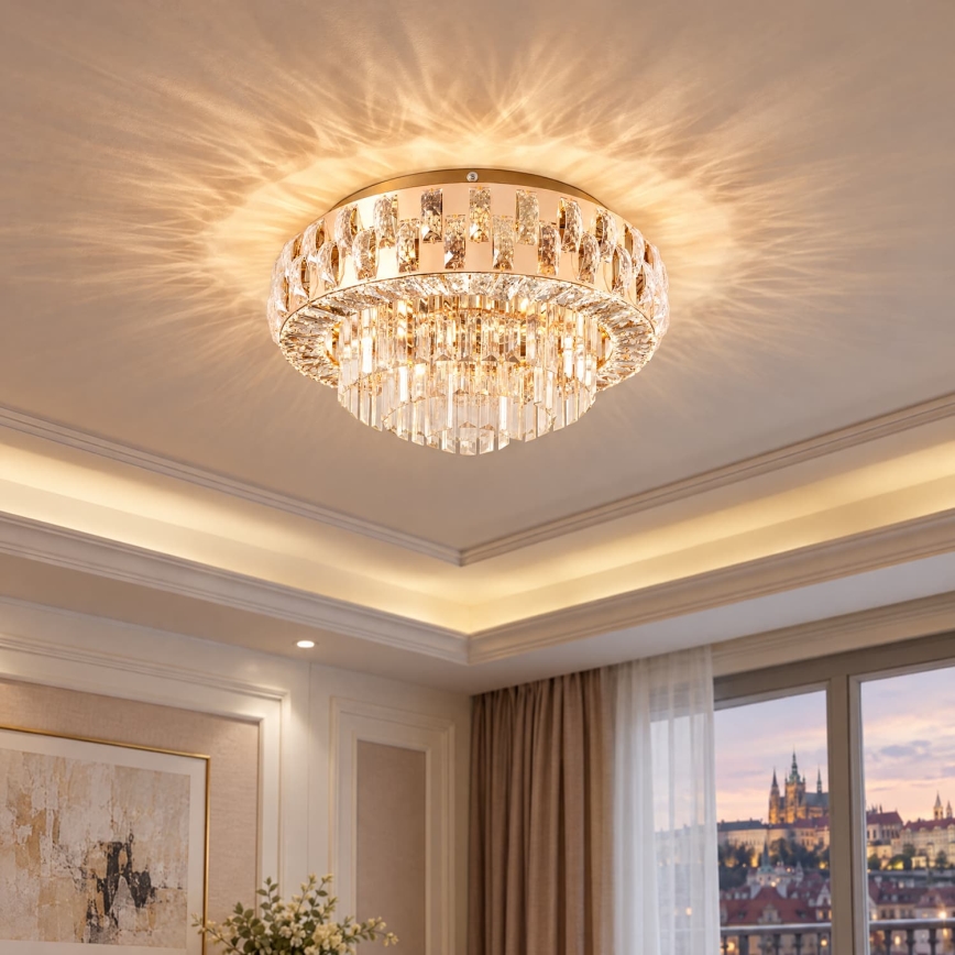 BRILAGI - Prigušivo stropno LED svjetlo AURELIA LED/45W/230V 3000-6000K promjera 50 cm zlatno + s daljinskim upravljačem