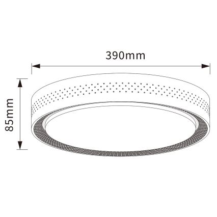 Brilagi - LED prigušivo stropno svjetlo COCI LED/48W/230V 3000-6500K Ø 39 cm drveni dekor/crna + daljinski upravljač