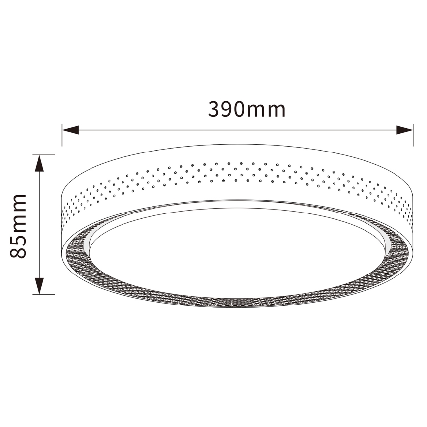 Brilagi - LED prigušivo stropno svjetlo COCI LED/48W/230V 3000-6500K Ø 39 cm drveni dekor/crna + daljinski upravljač