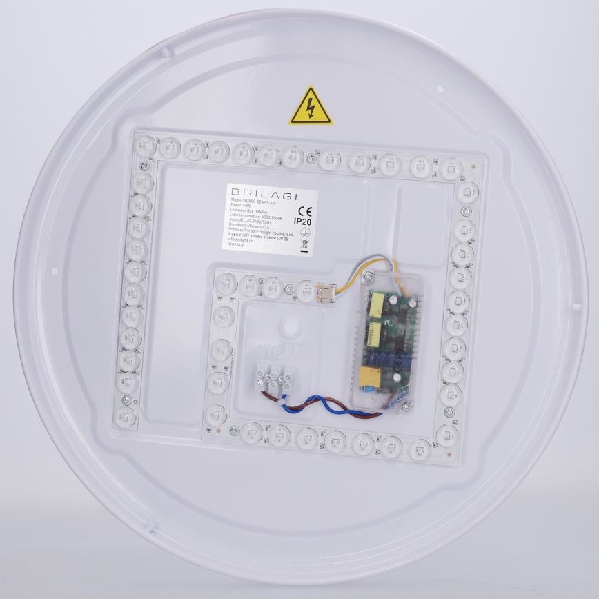 Brilagi - LED prigušivo stropno svjetlo COCI LED/48W/230V 3000-6500K Ø 39 cm drveni dekor/crna + daljinski upravljač