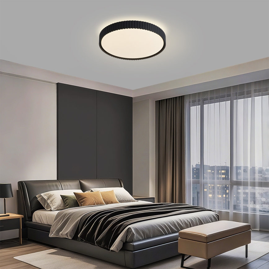 Brilagi - LED stropna svjetiljka s prigušivanjem CORVO LED/54W/230V 3000-6000K crna Ø 40 cm + daljinski upravljač