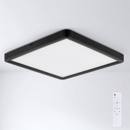 Brilagi - LED dimabilna stropna svjetiljka ESTELA SQUARE LED/36W/230V 3000-6500K 31x31 cm crna + daljinski upravljač