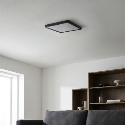 Brilagi - LED dimabilna stropna svjetiljka ESTELA SQUARE LED/36W/230V 3000-6500K 31x31 cm crna + daljinski upravljač