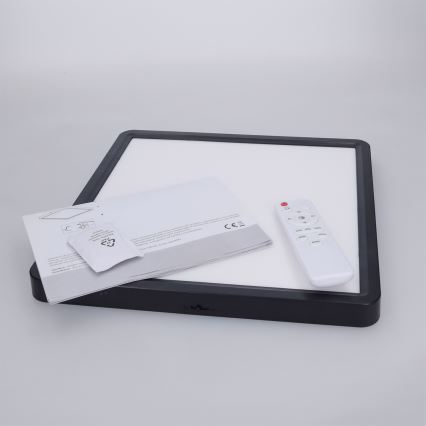 Brilagi - LED dimabilna stropna svjetiljka ESTELA SQUARE LED/36W/230V 3000-6500K 31x31 cm crna + daljinski upravljač
