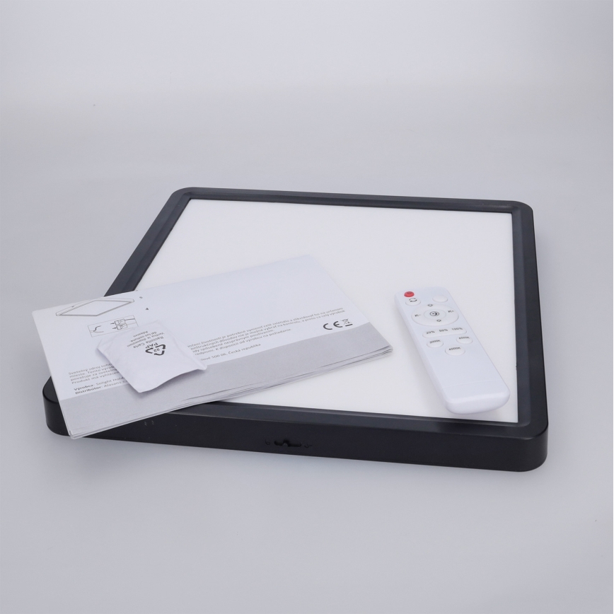 Brilagi - LED dimabilna stropna svjetiljka ESTELA SQUARE LED/36W/230V 3000-6500K 31x31 cm crna + daljinski upravljač