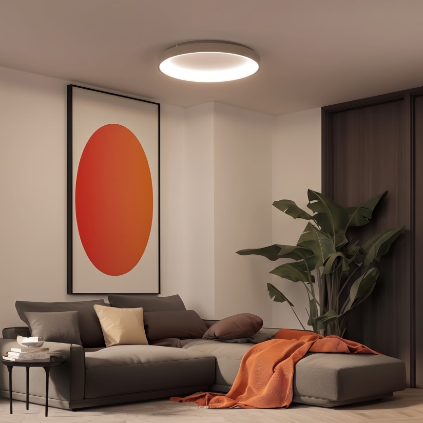 BRILAGI - LED Prigušivo stropno svjetlo FALCON II LED/108W/230V 3000-6500K Ø 80 cm bijela/bež + daljinski upravljač