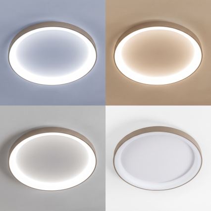 BRILAGI - LED Prigušivo stropno svjetlo FALCON II LED/108W/230V 3000-6500K Ø 80 cm bijela/bež + daljinski upravljač