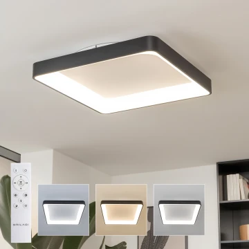 Brilagi - LED prigušivo stropno svjetlo FALCON II LED/125W/230V 3000-6500K 60x60 cm crna + daljinski upravljač